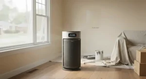 Using an air purifier for VOCs to clear out toxic paint fumes and chemical odors after home remodeling.