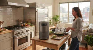 A high-performance HEPA air purifier with carbon filtration designed to handle heavy cooking smells and grease.
