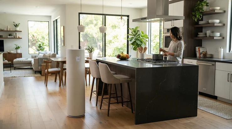 An effective air purifier for living room smoke odor clearing kitchen haze.
