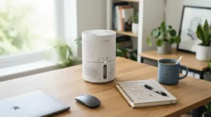 An affordable desk air purifier for office workers seeking clean air under one hundred dollars.