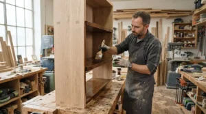 An effective air purifier for garage workshop fumes reducing strong chemical smells from wood stains and polyurethane finishes.